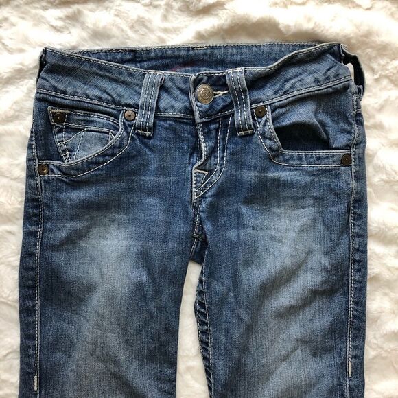 True Religion Straight Leg Flap Pockets Denim Jeans - Women’s 24 - Picture 8 of 11